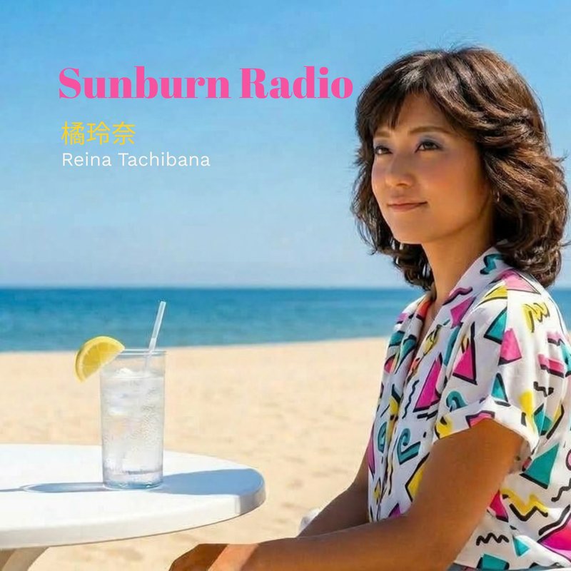 Sunburn Radio (2026 Remaster) — single cover, Reina Tachibana