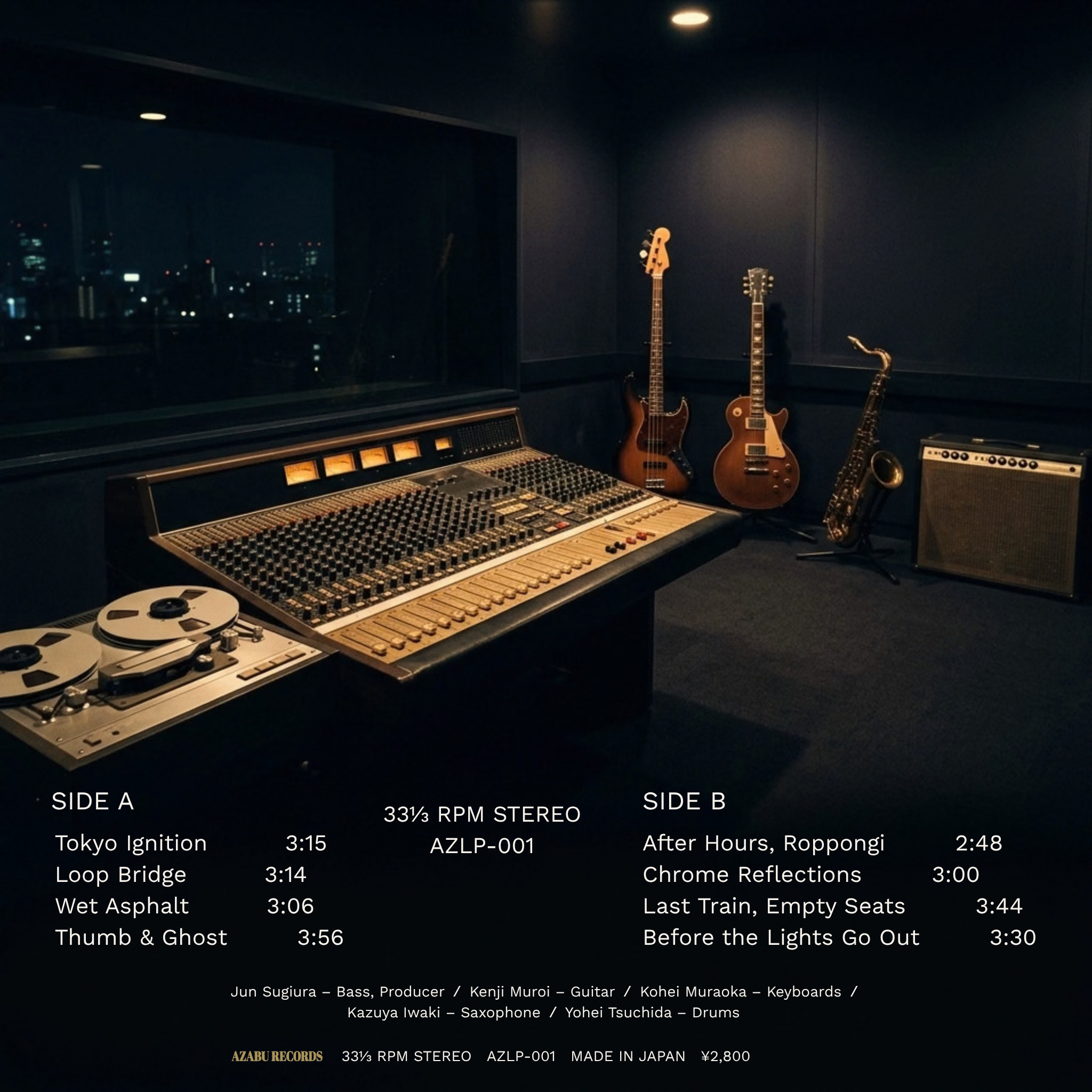 Night Crossing LP jacket, back cover
